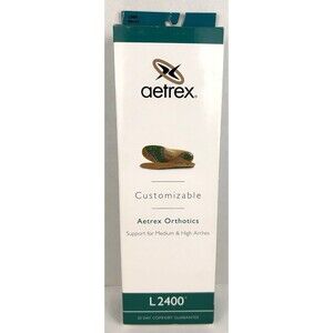 Aetrex Foot Orthotic Insoles L2400 Men’s Size 6 Customizable Support Comfort New
